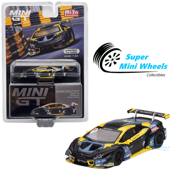 Mini GT 1:64 Lamborghini Huracán GT3 EVO #4 2022 Macau GP Macau GT Cup 3rd #645