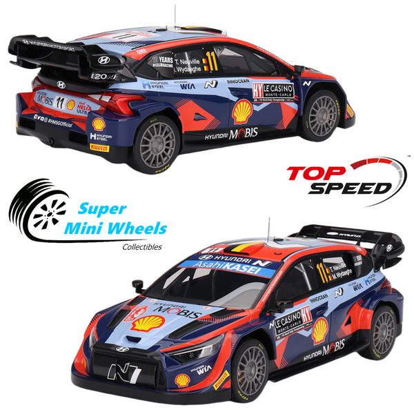 Top Speed 1:18 Hyundai i20 N Rally1 Hybrid #11 2023 Rally Monte Carlo 3rd Place