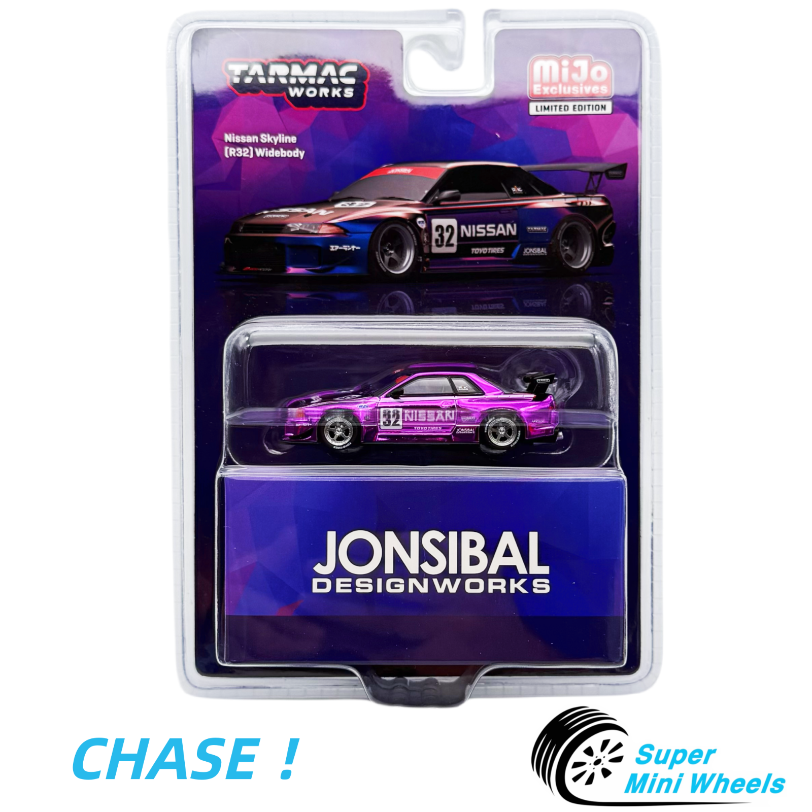 CHASE ! Tarmac Works 1:64 Nissan GTR (R32) Widebody Jonsibal – Midnigh ...
