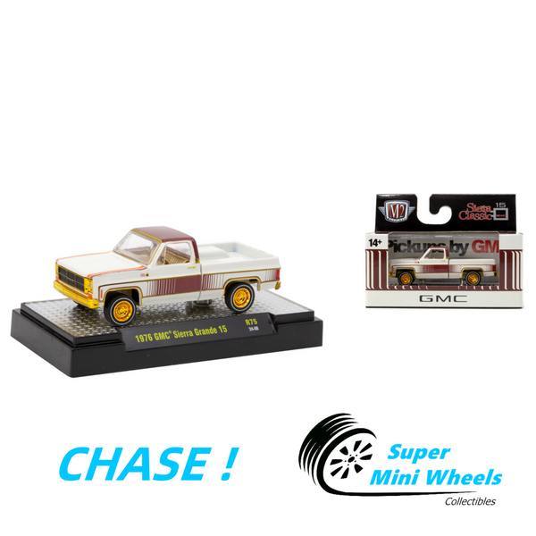 CHASE ! M2 Machines 1:64 1976 GMC Sierra Grande 15 R75 24-08