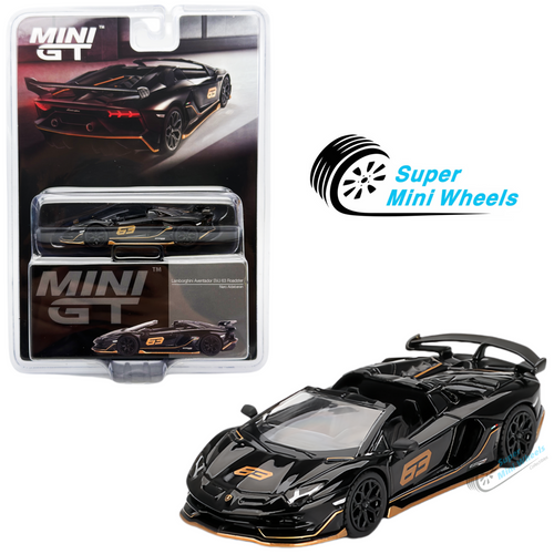 Voiture Miniature Lamborghini Aventador GT EVO LB-Silhouette WORKS - 1:64 - Matte Black - Mini GT