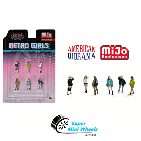 American Diorama 1:64 - Metro Girls - Figures - 6pcs Set - Metal