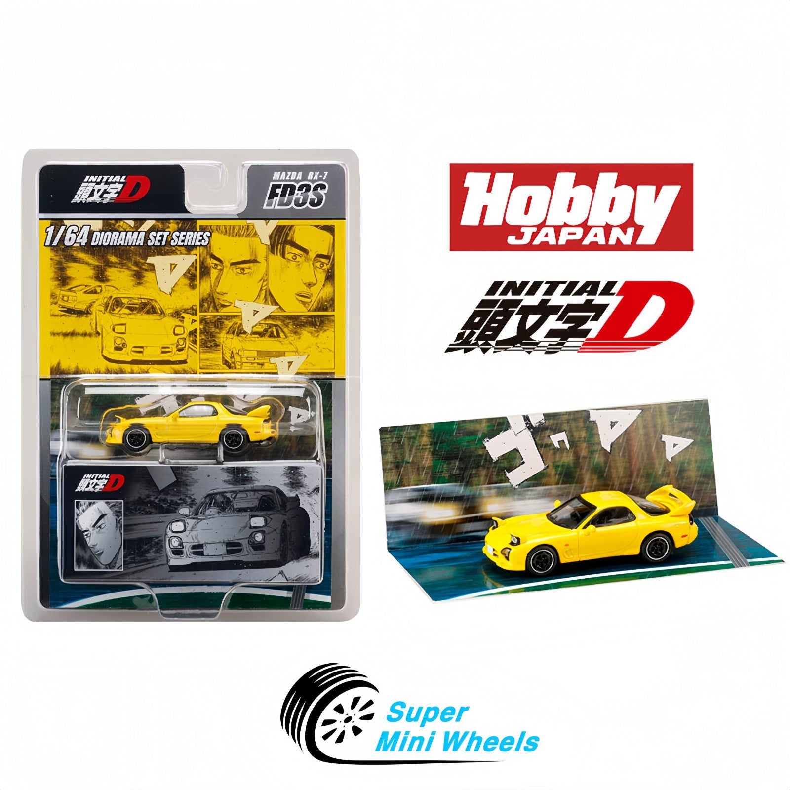 Hobby Japan 1:64 Initial D MAZDA RX-7 (FD3S) Project D Keisuke