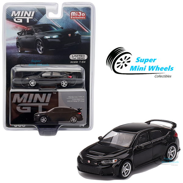 Mini GT 1:64 Honda Civic Type R Crystal Black Pearl 2023 W/ Advan GT Wheel #585