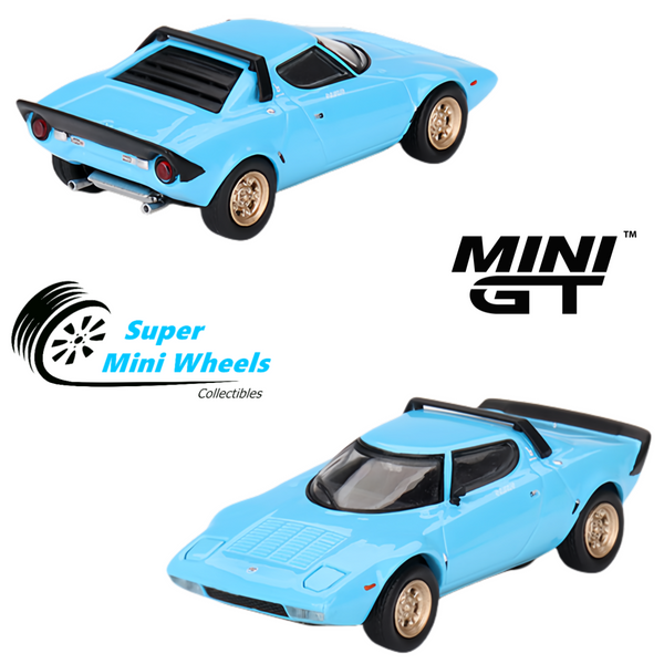 Mini GT 1:64 Lancia Stratos HF Stradale Azzuro Chiaro #624