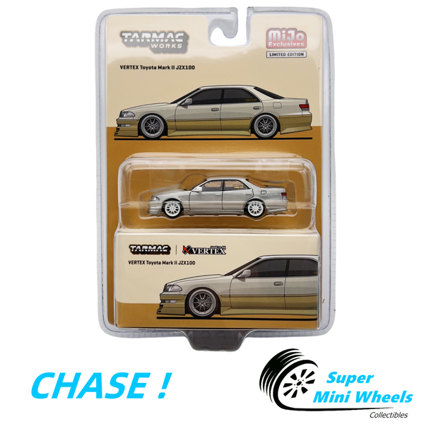 CHASE ! Tarmac Works 1:64 VERTEX Toyota Mark II JZX100 – White – MiJo Exclusives