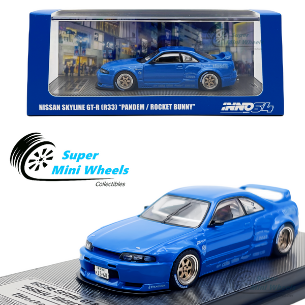 INNO64 1:64 Nissan Skyline GT-R R33 Pandem Rocket Bunny Blue