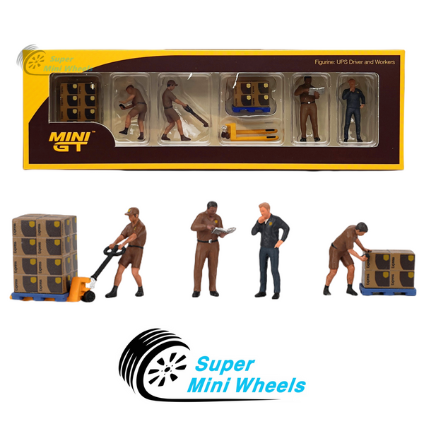 Mini GT 1:64 Figurine UPS Driver and workers