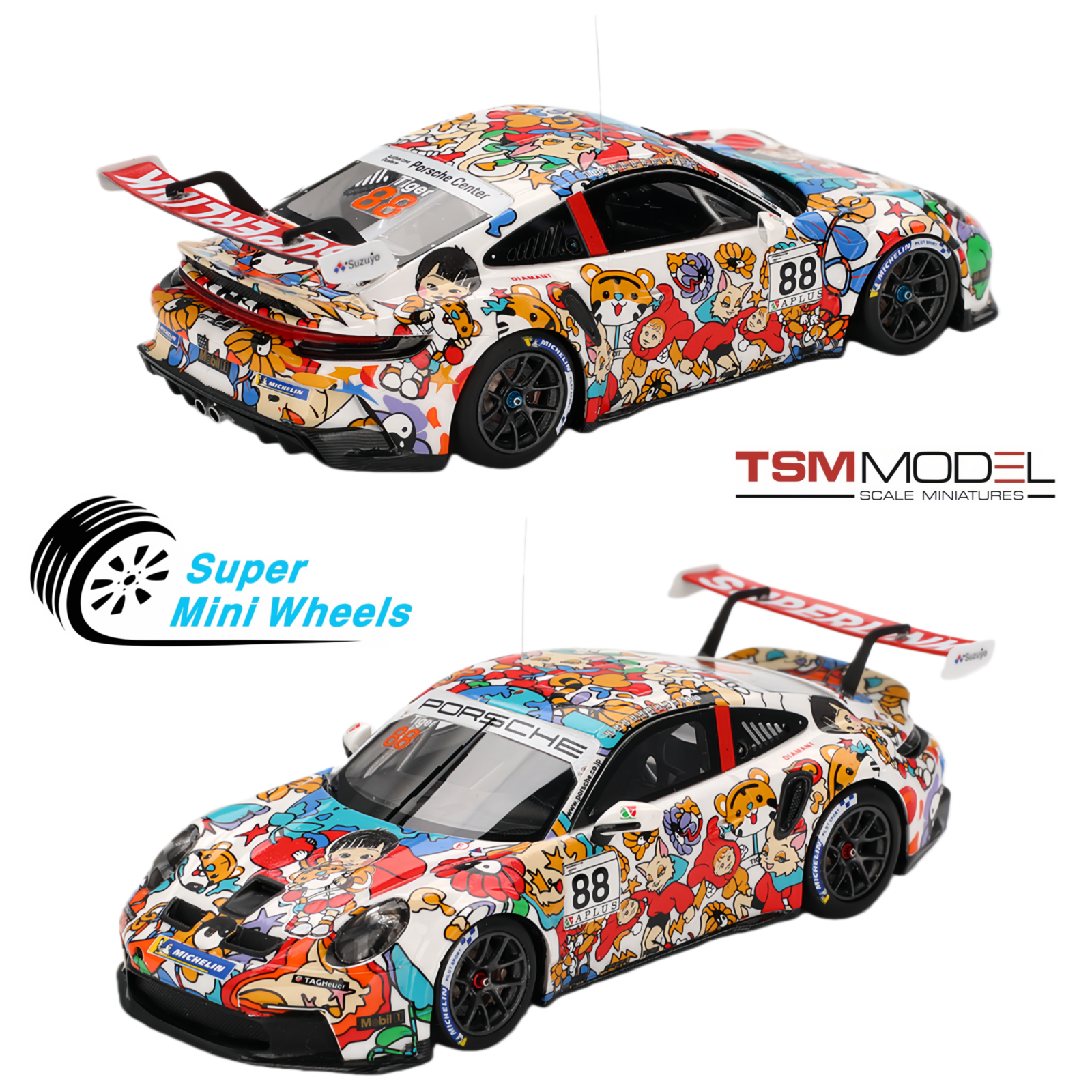 TSM-Model 1:43 Porsche 911 GT3 Cup #88 BINGO RACING Tiger WU 2024 Carr ...