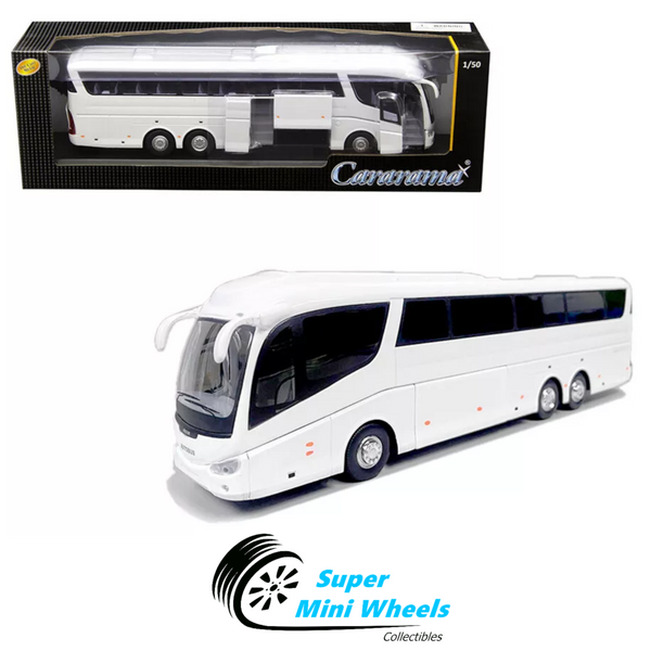 Cararama 1:50 Super Coach Autobus (White)