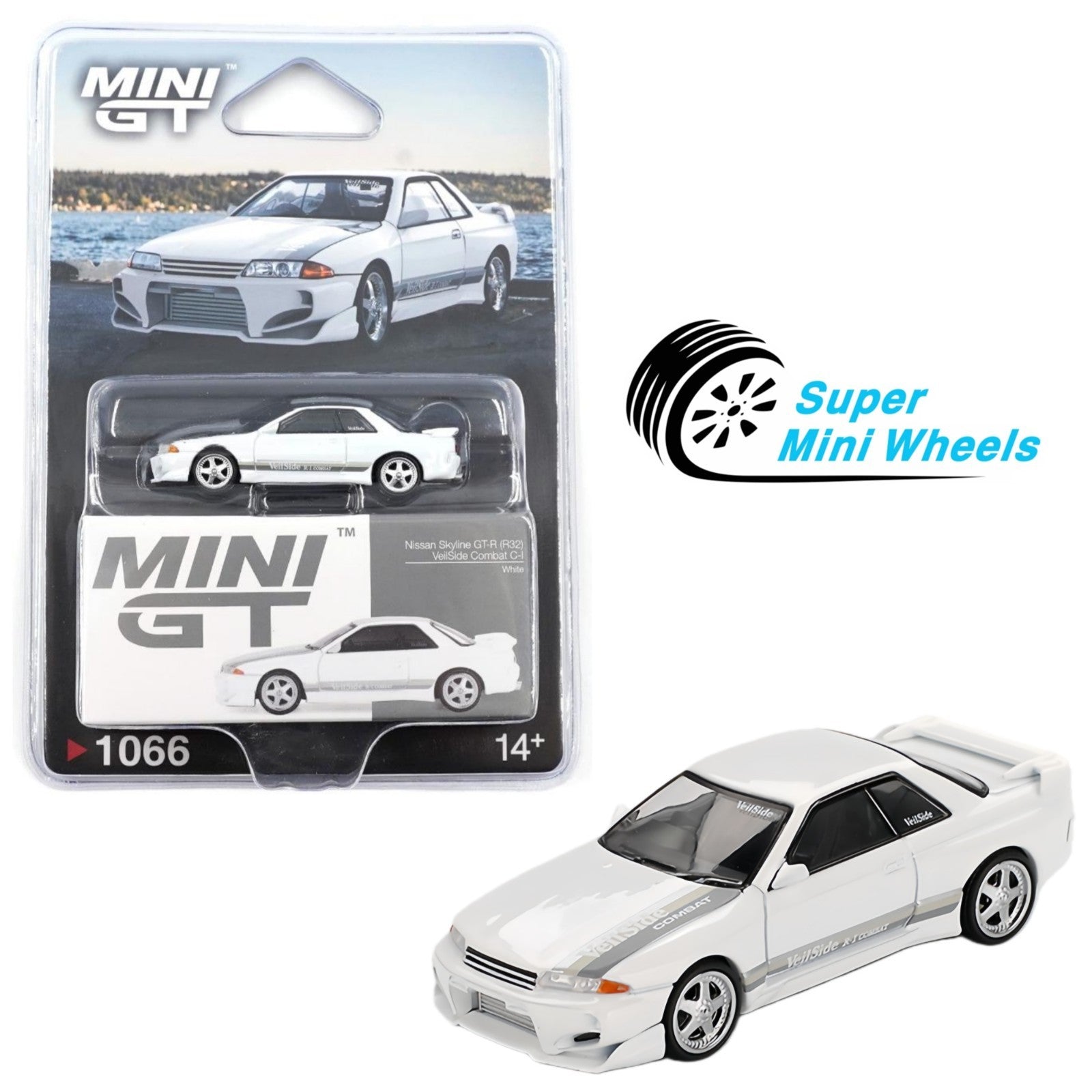 Mini GT 1:64 Nissan GT-R (R32) VeilSide Combat C-I White #1066 – Super ...