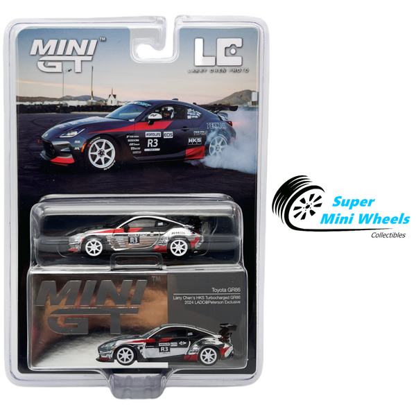 Mini GT 1:64 Toyota GR86 Larry Chen's HKS #821 LADC Peterson Exclusive Chrome