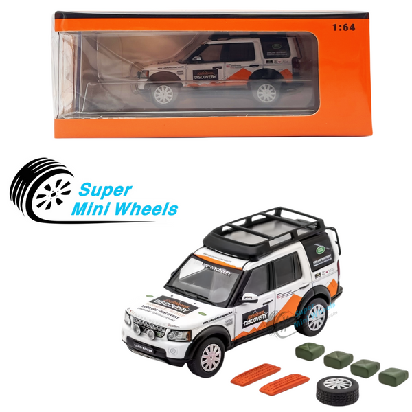 GCD 1:64 Land Rover Discovery 4 Off Road White with Accessories