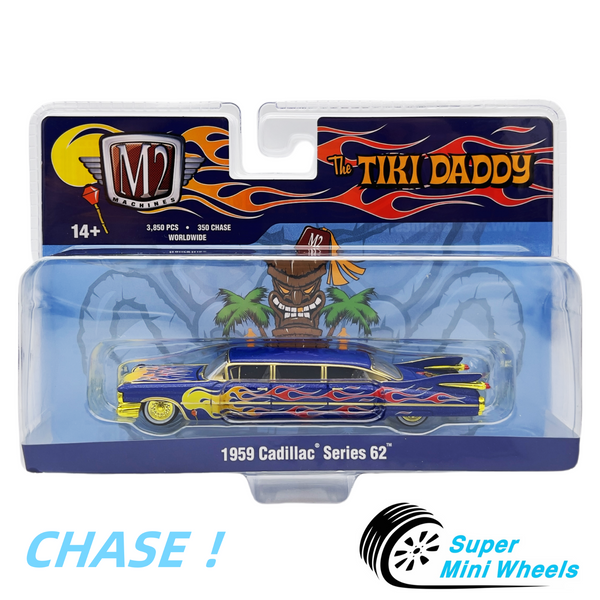 CHASE ! M2 Machines 1:64 Auto-Stretch 1959 Cadillac 62 Stretch Custom Tiki Daddy