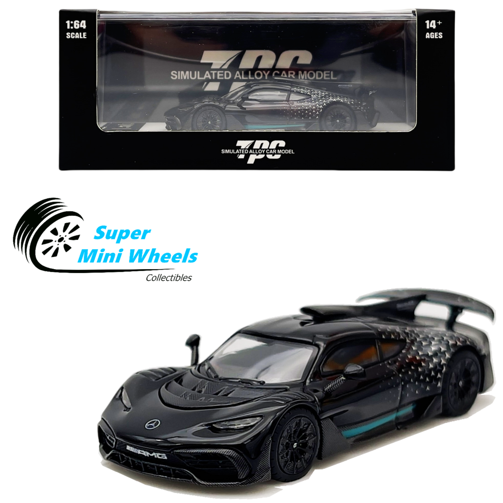 TPC 1:64 Mercedes-Benz AMG ONE Black – Super Mini Wheels