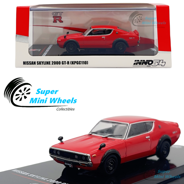 INNO64 1:64 Nissan 2000 GT-R KPGC110 Red