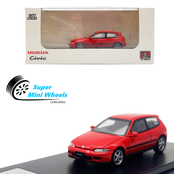 LCD Models 1:64 - Honda Civic EG6 Red - Diecast Model