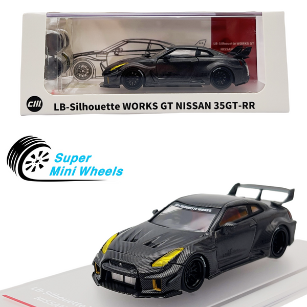 CM Model 1:64 LB-Silhouette Works GT Nissan 35GT-RR Carbon Dark Gray