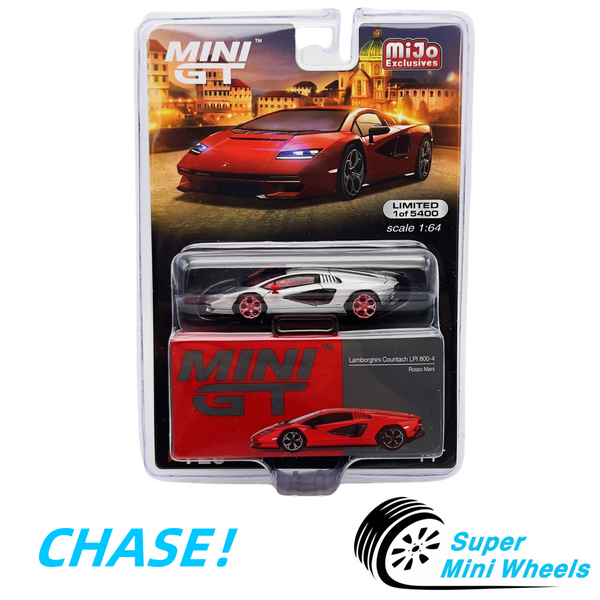 CHASE ! Mini GT 1:64 Lamborghini Countach LPI 800-4 Rosso Mars #720