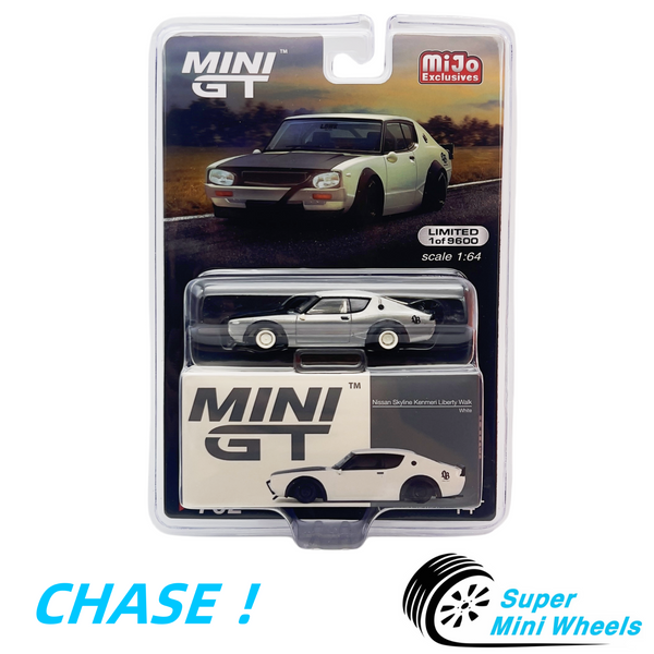 CHASE ！Mini GT 1:64 Nissan Kenmeri Liberty Walk White #702