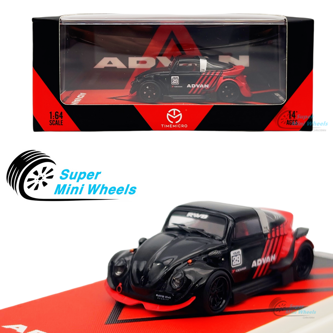 TimeMicro 1:64 VW Beetle RWB ADVAN - Diecast Car – Super Mini Wheels