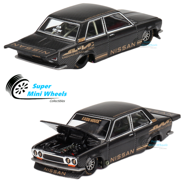 Mini GT x Kaido House 1:64 Datsun 510 Pro Street Full Carbon V1  KHMG110