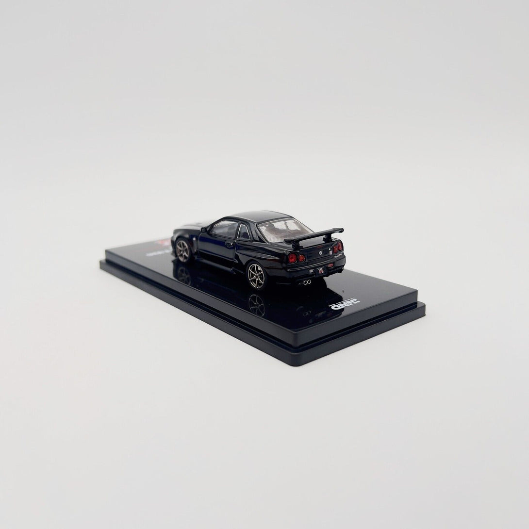 Nissan Gt R R34 Mat Black INNO64 1:64 Nissan GT-R R34 V-SPEC II Black – Super Mini Wheels