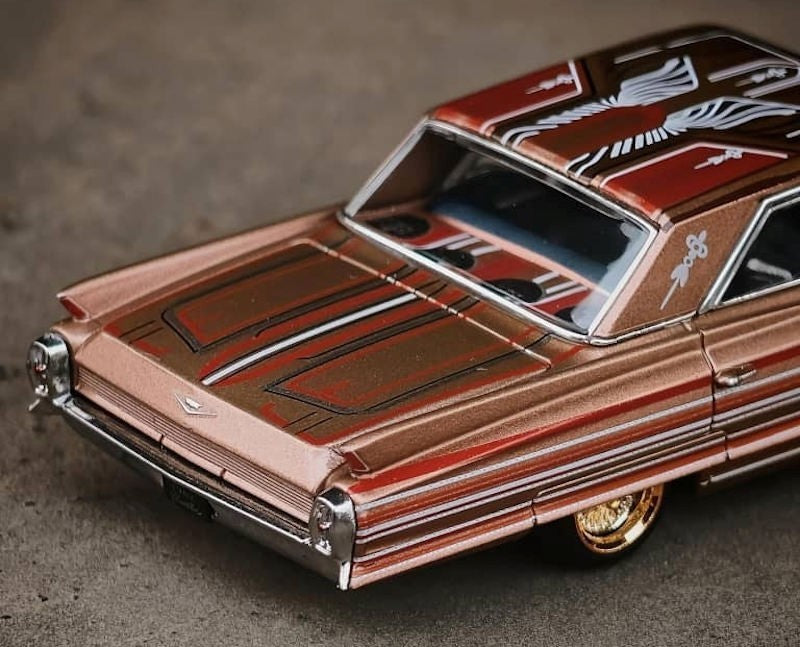 MK Miniatures 1:64 Lowriders Cadillac Deville - Brown Gold - HEC Exclu ...
