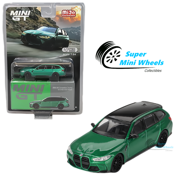 Mini GT 1:64 BMW M3 Competition Touring Isle of Man Green Metallic #764