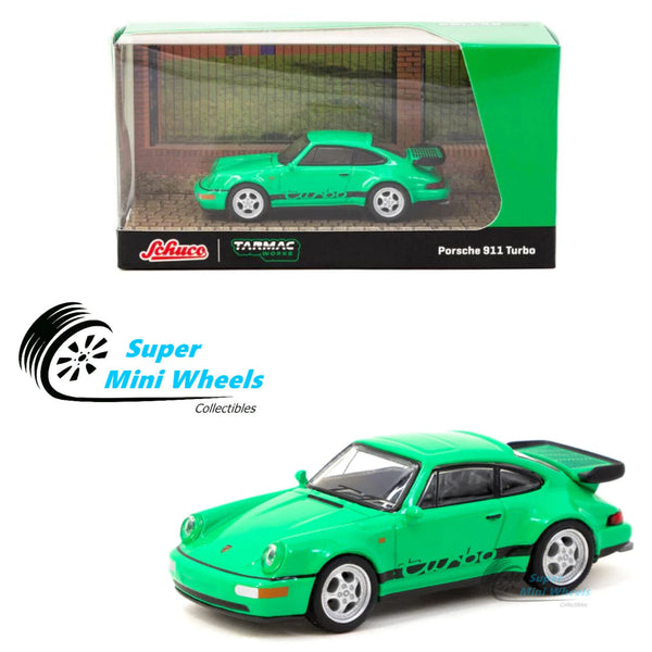 Tarmac Works x Schuco 1:64 Porsche 911 Turbo Green