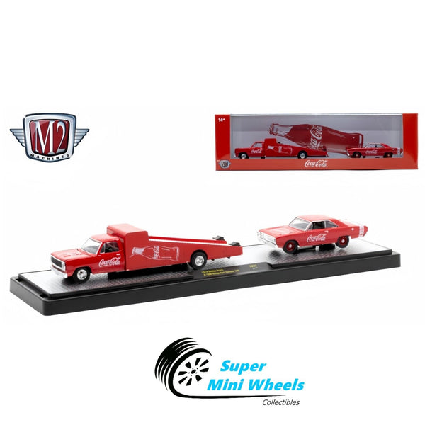 M2 Machines 1:64 Coca Cola 1974 Dodge Ramp Truck & 1969 Dodge Dart Swinger 340