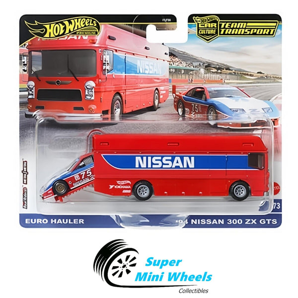 Hot Wheels 2024 Team Transport '94 Nissan 300ZX GTS & Euro Hauler #73