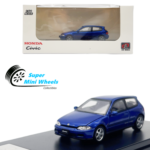 LCD Models 1:64 - Honda Civic EG6 Blue - Diecast Model