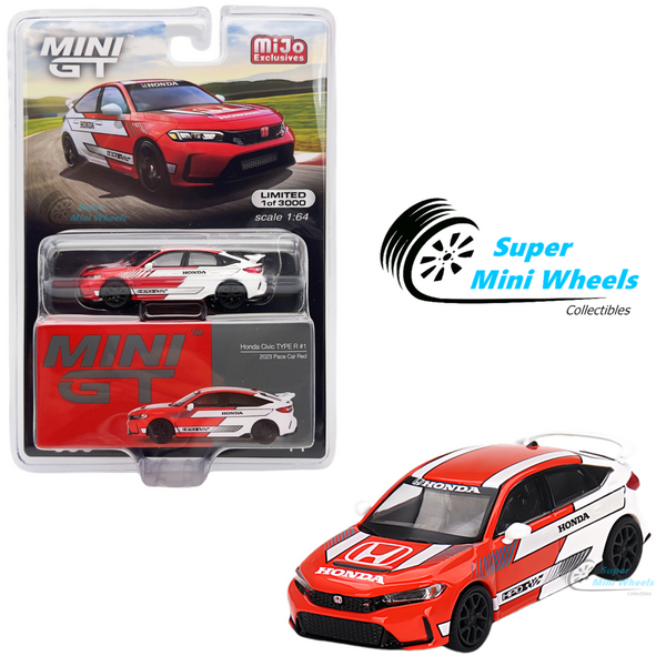 Mini GT 1:64 Honda Civic TYPE R 2023 Pace Car Red #686