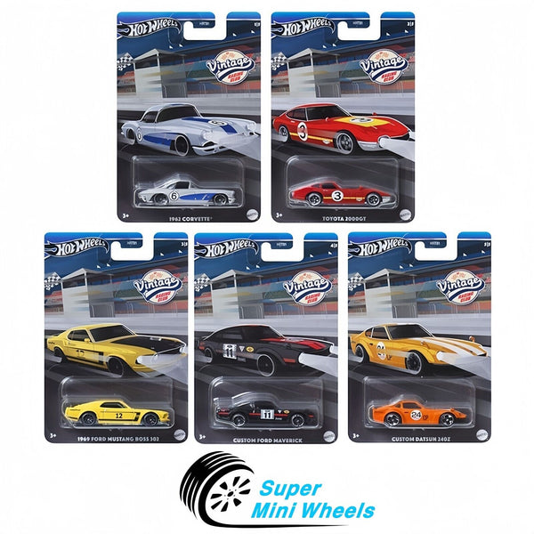 Hot Wheels 2024 Vintage Grand Prix B Case - Set of 5 Cars - HRT81-956B