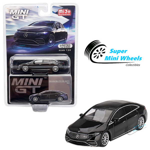 Mini GT 1:64 Mercedes-Benz EQS 580 4MATIC Black #694