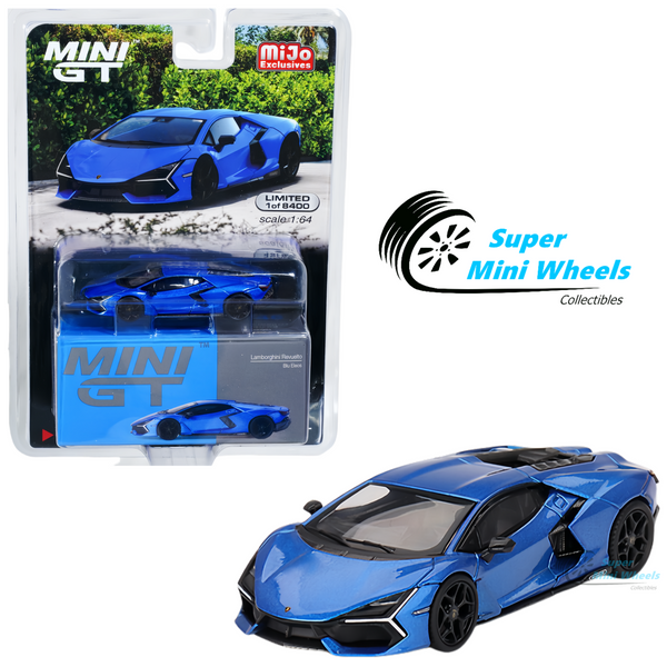 Mini GT 1:64 Lamborghini Revuelto Blu Eleos #748