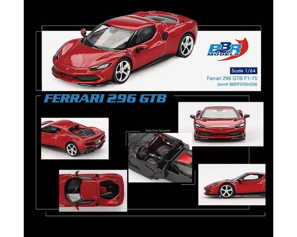 Pre-Order - BBR Models 1:64 Ferrari 296 GTB – Rosso Imola – Limited Edition