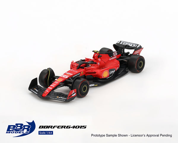 Pre-Order BBR Models 1:64 F1 Ferrari SF23 #55 C. Sainz 2023 Bahrain GP – Limited Edition