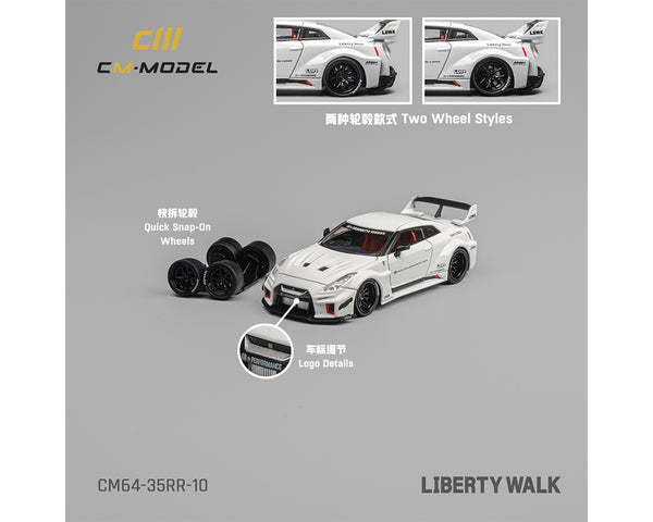 Pre-Order CM Model 1:64 Nissan LBWK Supersilhouette 35GT-RR – White