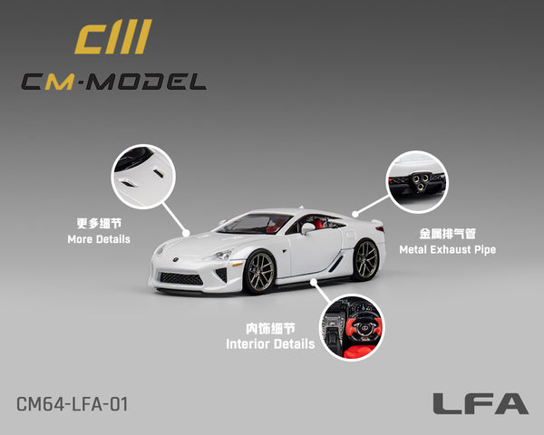 Pre-Order CM Model 1:64 Lexus LFA – Pearl White – Limited Edition