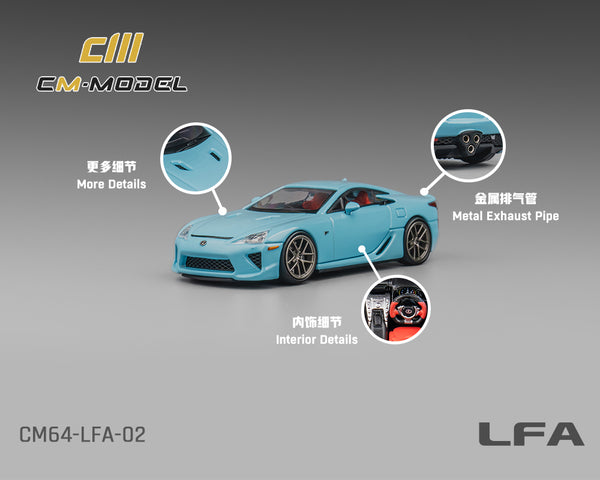 Pre-Order CM Model 1:64 Lexus LFA – baby Blue – Limited Edition