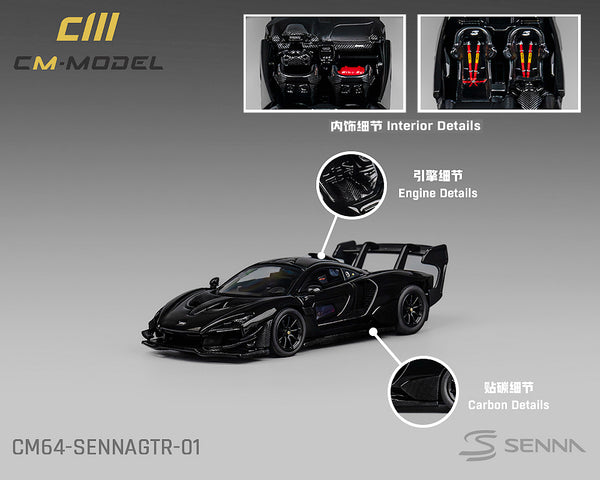 Pre-Order CM Model 1:64 McLaren Senna GTR – Black – Limited Edition