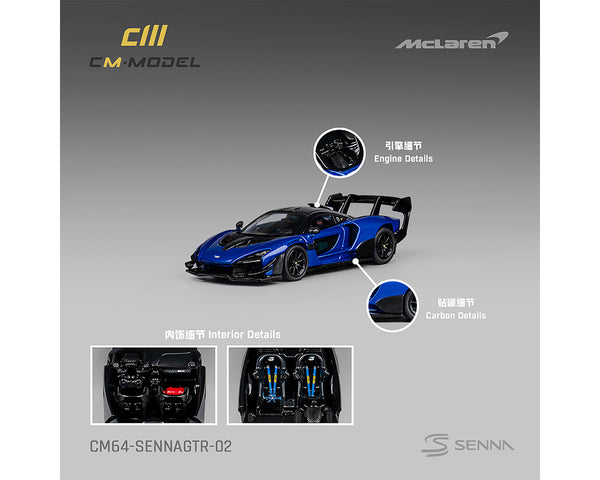 Pre-Order CM Model 1:64 McLaren Senna GTR – Metallic Blue