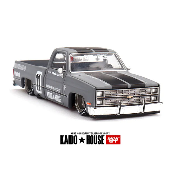 Pre-Order Kaido House x Mini GT 1:64 Chevrolet Silverado Kaido V2 – Grey - KHMG160