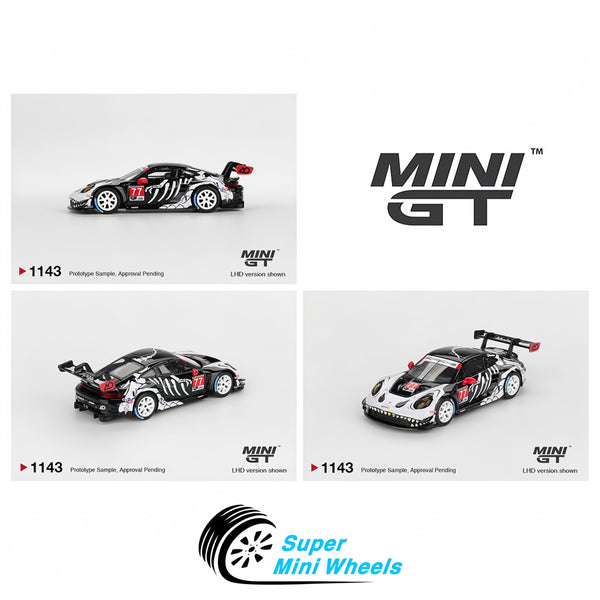 Pre-Order Mini GT 1:64 Porsche 911 GT3 R #77 AO Racing 2025 IMSA Petit Le Mans #1143