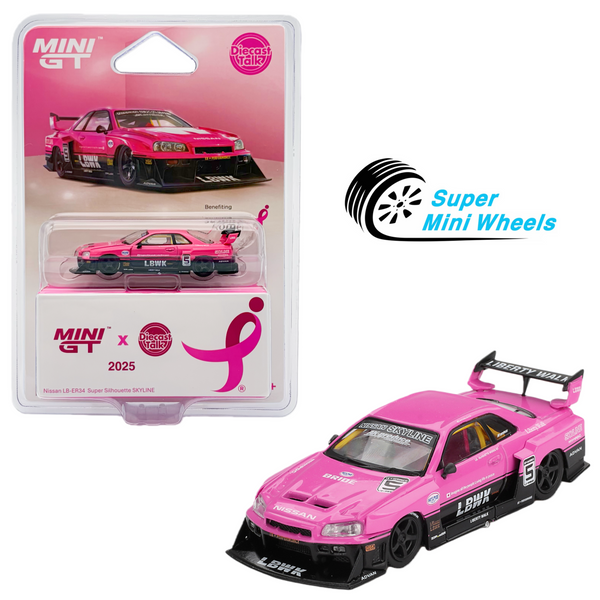 Mini GT 1:64 Nissan LB-ER34 Super Silhouette MINI GT Give x Diecast Talk #1095