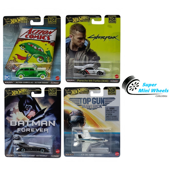 Hot Wheels 2024 Pop Culture F Case Set of 4 Cars