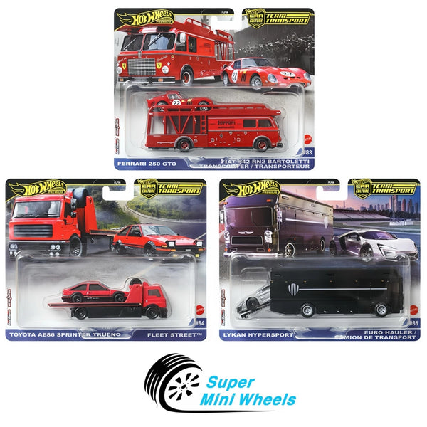 Hot Wheels 1:64 Team Transport 2025 H Case Assortment 3 Cars Set - FLF56-957H