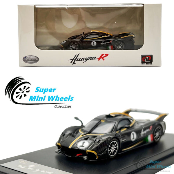 LCD Models 1:64 - Pagani Huayra R #1 Carbon Black - Diecast Model